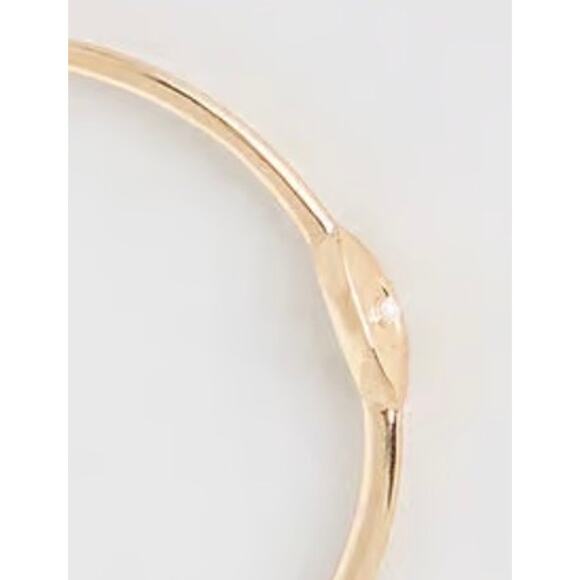 NTW Modcloth See everything Earrings gold hoops evil eye stone - Picture 2 of 2